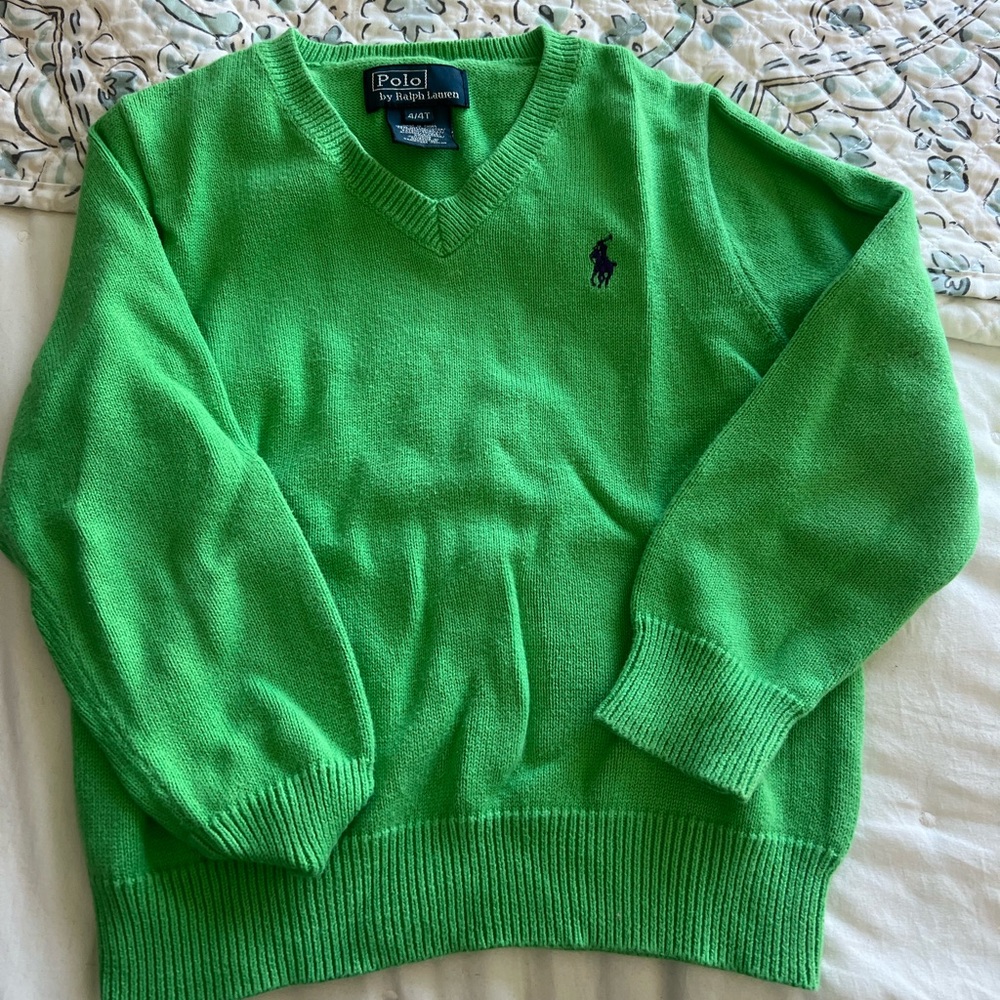 Polo by Ralph Lauren Boy Bright Green Knit